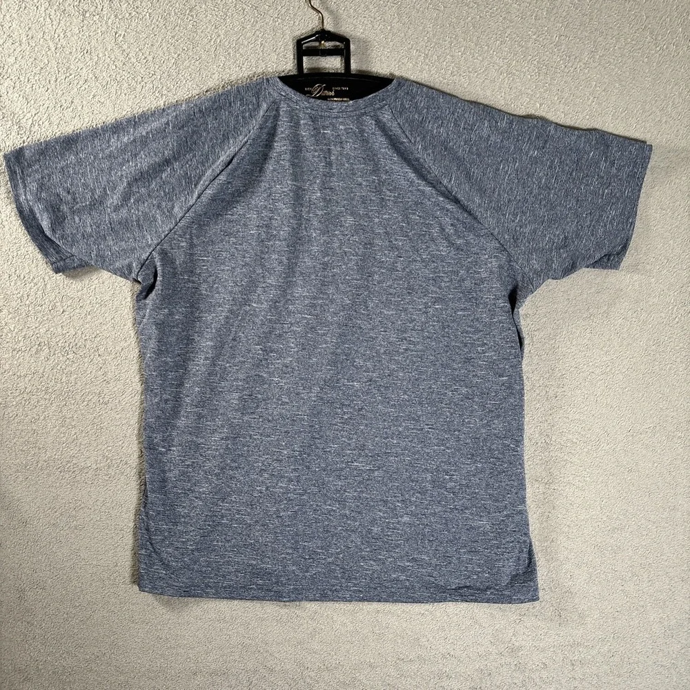 Nike Swim Mens XL Dri-FIT Heathered Blue UPF 40+ Short Sleeve Rash Guard Shirt